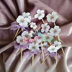 Mor Çiçek Kuş Temalı Parti-Bebek Mevlidi-Kürdan Süsü